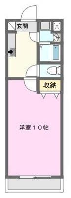マンションきんかんII(1K/1階)の間取り写真