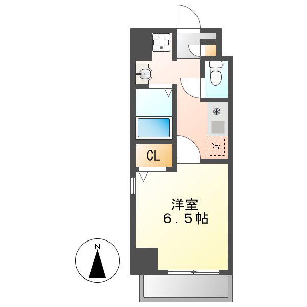 万宝マンション(1K/4階)の間取り写真
