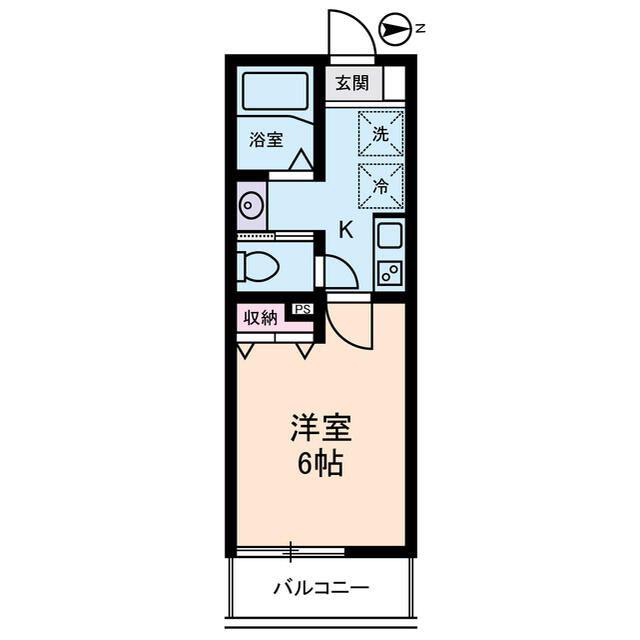 グランドール西尾久(1K/2階)の間取り写真