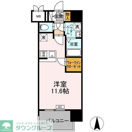 プレサンスTHE栄(1K/10階)の間取り写真
