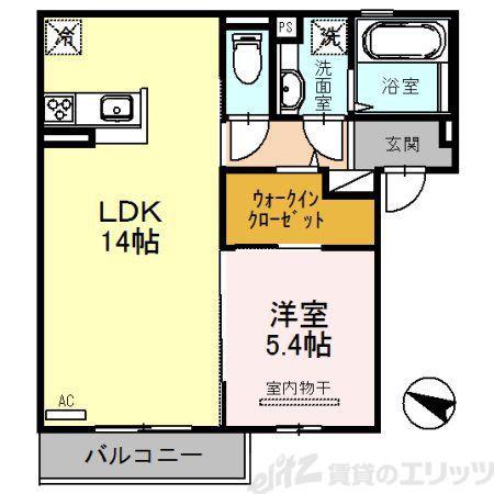 ソフィアコート鳥飼B棟(2LDK/3階)の間取り写真