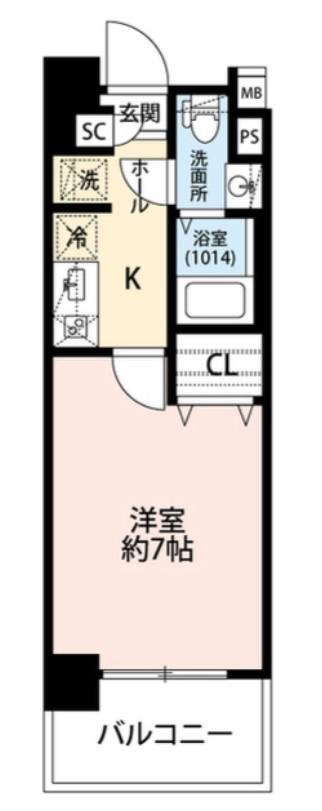 プレール・ドゥーク西川口II(1K/5階)の間取り写真