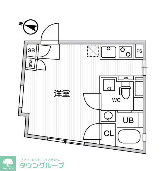 FARE恵比寿(ワンルーム/1階)の間取り写真