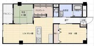 さんようレジデンス(2LDK/1階)の間取り写真