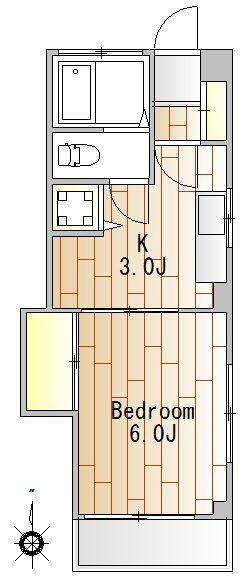 メゾン田園調布(1K/3階)の間取り写真