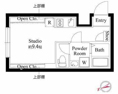フラシア亀戸II(ワンルーム/3階)の間取り写真