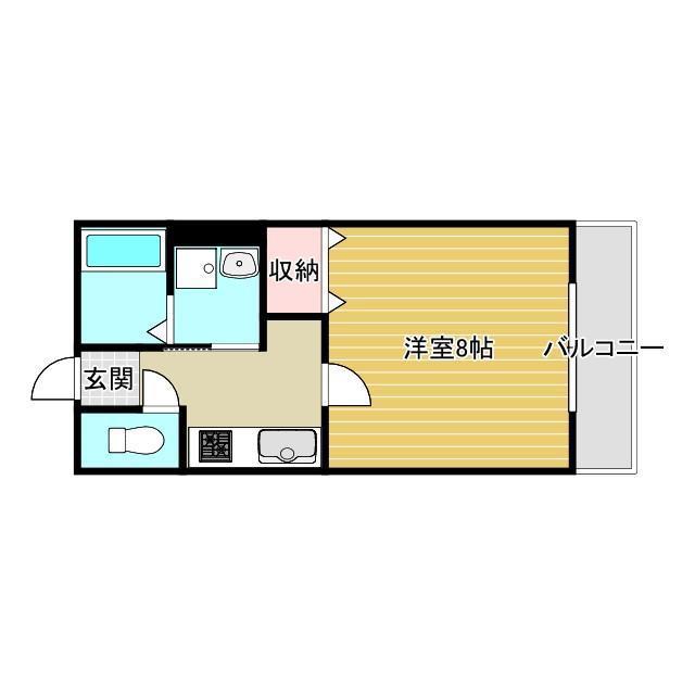 CASAESPERANZA(1K/1階)の間取り写真