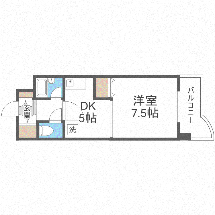 ティアラ118(1DK/7階)の間取り写真