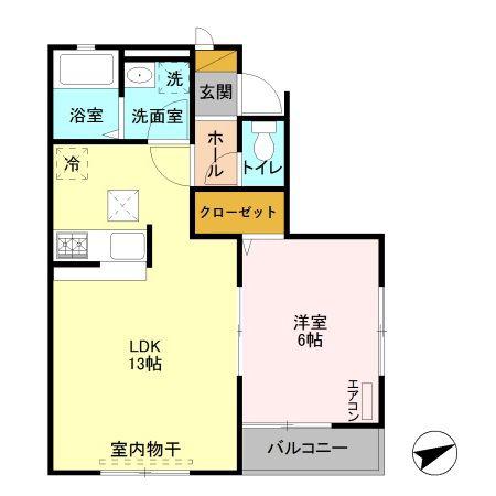 グレースメゾン(1LDK/1階)の間取り写真