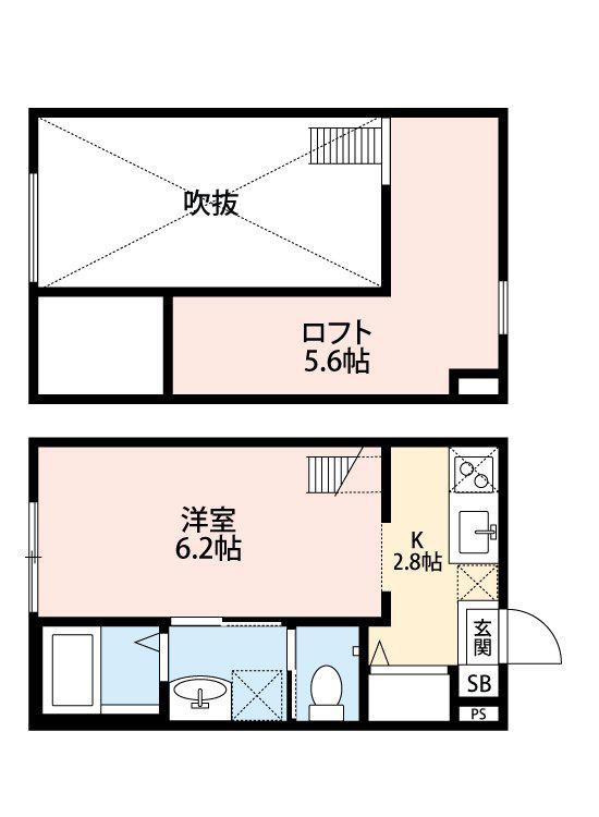 RISE篠崎(ワンルーム/1階)の間取り写真