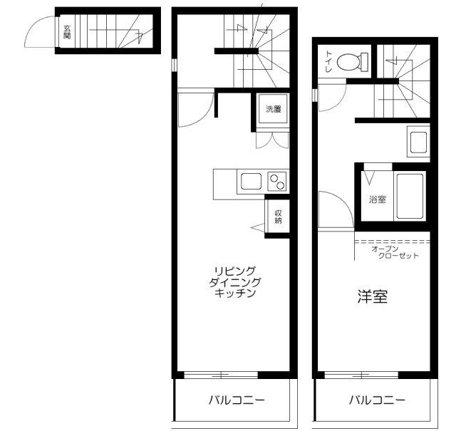 グラン徳丸(1LDK/2階)の間取り写真