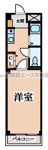 リブレハウス(1K/3階)の間取り写真