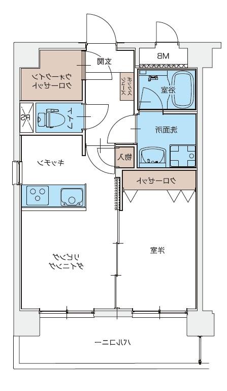 LEON篠崎(1LDK/2階)の間取り写真