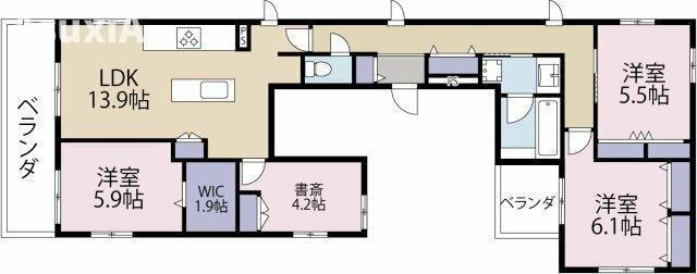 アストレ白金ガーデン(4LDK/4階)の間取り写真