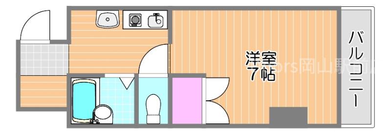 大河原ビル(1K/4階)の間取り写真