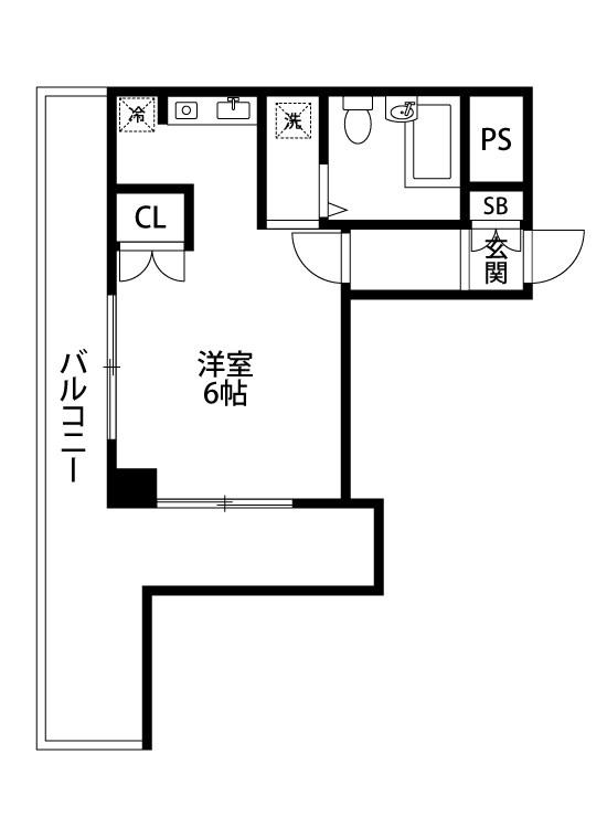 リバティプラザ本町(ワンルーム/8階)の間取り写真