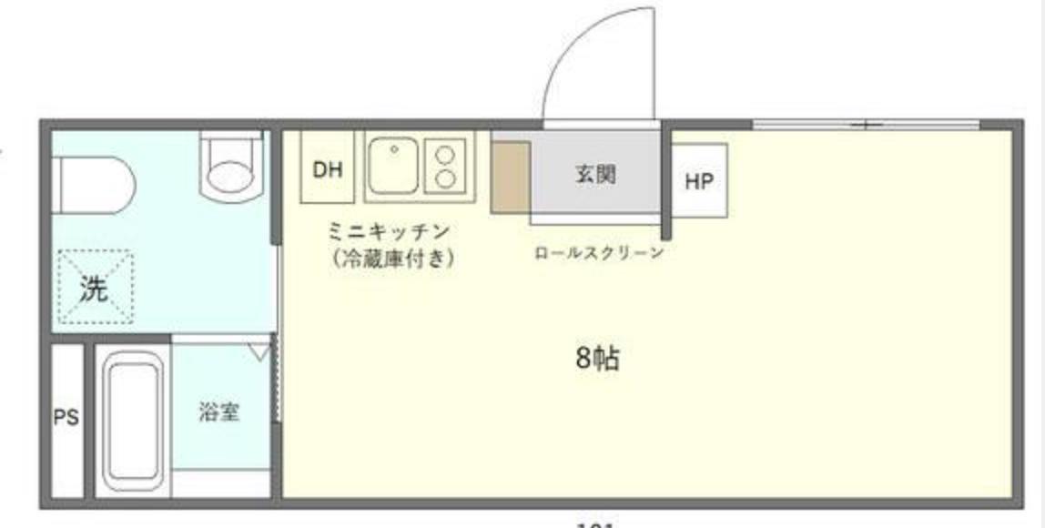 エンシス ウエノサクラギ(ワンルーム/2階)の間取り写真