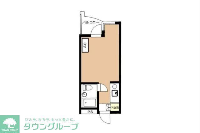 グレース成城I(ワンルーム/1階)の間取り写真