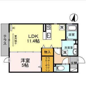 サニーコート俊徳(1LDK/1階)の間取り写真