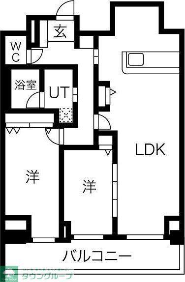 アーバンパーク日吉(2LDK/9階)の間取り写真