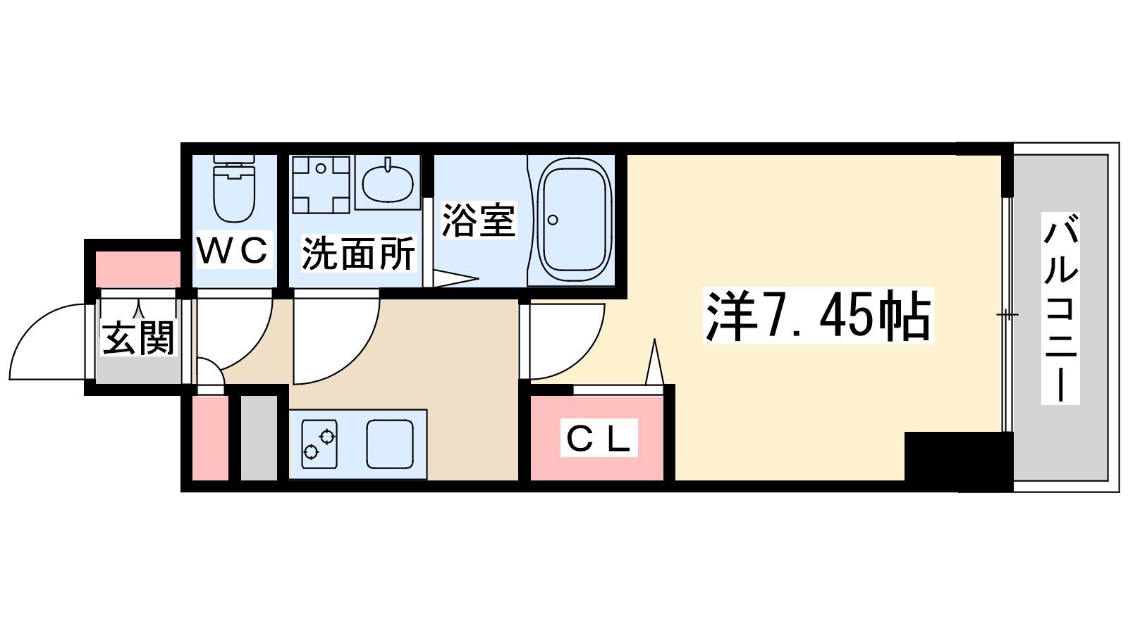 JMFレジデンス大阪福島(1K/3階)の間取り写真