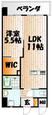 メディプラカーサ(1LDK/9階)の間取り写真