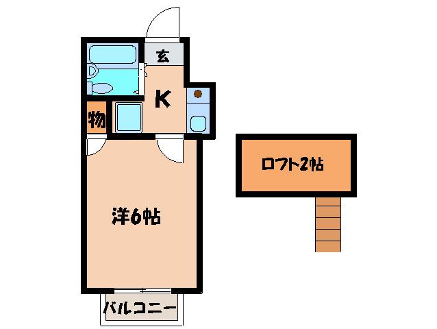 ヴェール岡崎公園(1K/2階)の間取り写真