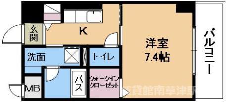 PRONITY HILL(1K/5階)の間取り写真