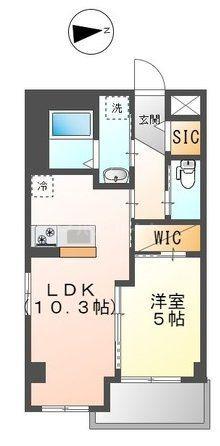 ハナミズキ(1LDK/2階)の間取り写真