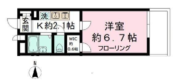 LEO六拾参番館(1K/1階)の間取り写真