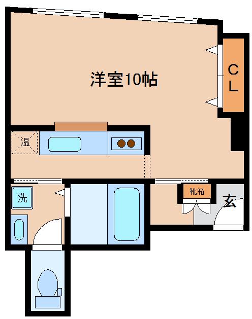 ブルックリンマンション(ワンルーム/3階)の間取り写真