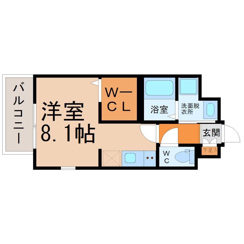 パルティール吹上アネックス(ワンルーム/2階)の間取り写真