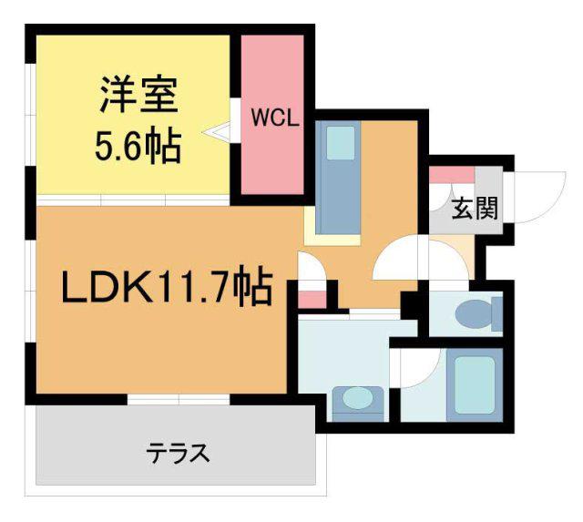 フルレゾン御影(1LDK/3階)の間取り写真