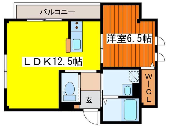LIBERTA TOS(1LDK/4階)の間取り写真