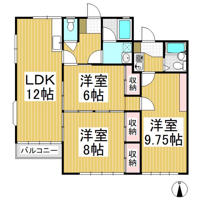 LIFE STAGE ASAHI(3LDK/2階)の間取り写真