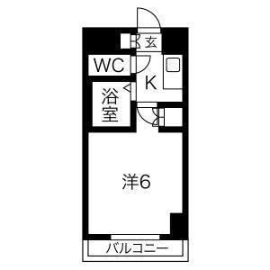 ステュディオ仙台(1K/7階)の間取り写真