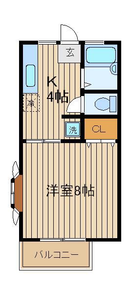 ブランシェスリー(1K/2階)の間取り写真