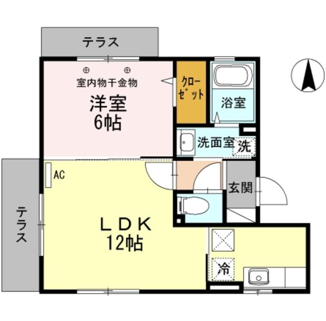 LE GRAND PHENIX(1LDK/1階)の間取り写真