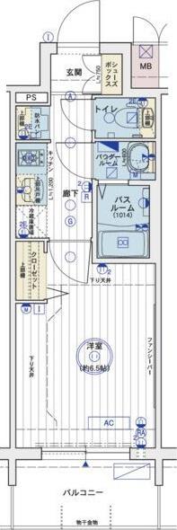 エステムコート名古屋グロース(1K/10階)の間取り写真