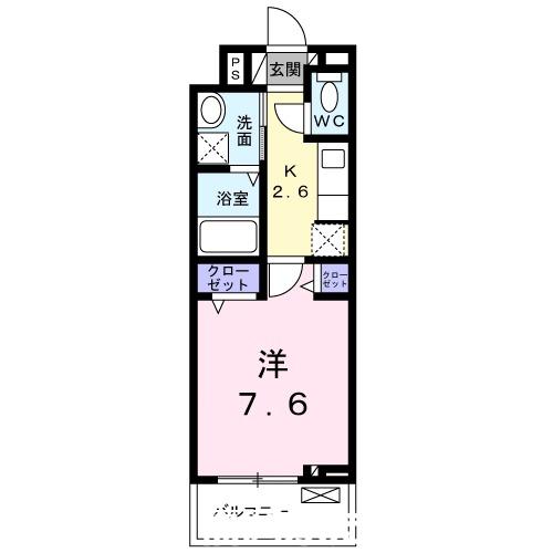 ネオ・ブライト君休(1K/1階)の間取り写真