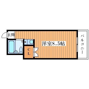 レジデンス野里(ワンルーム/3階)の間取り写真