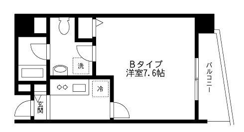アヴァンセ戸越(1K/9階)の間取り写真