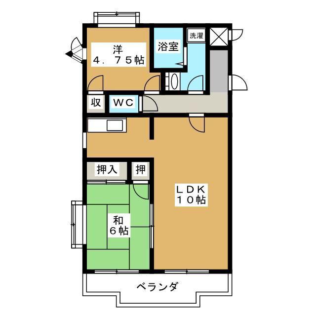 サンコナカ(2LDK/4階)の間取り写真