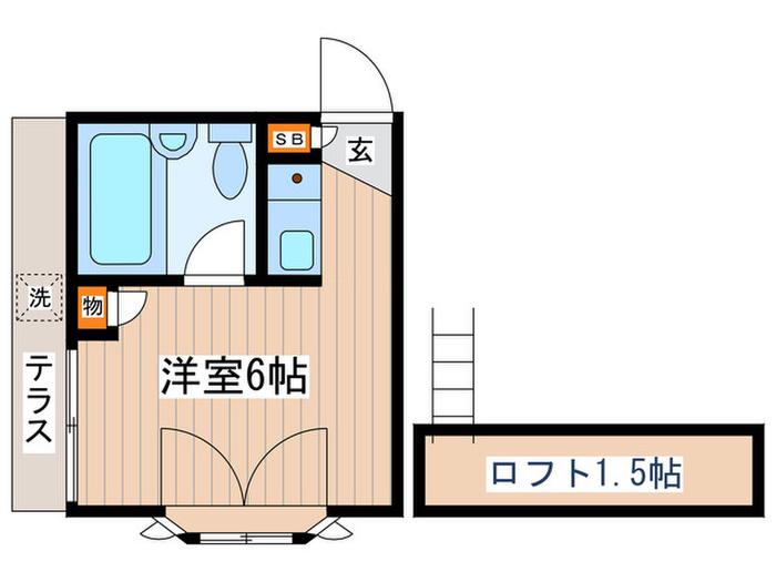 メゾン龍幸(ワンルーム/2階)の間取り写真