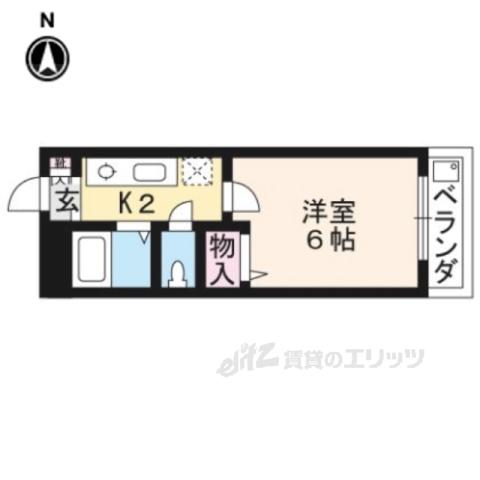 パレスMIZUHO(1K/1階)の間取り写真