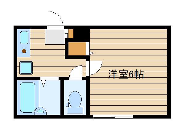 HYU-GAグランドパレス国分寺2号館(1K/1階)の間取り写真