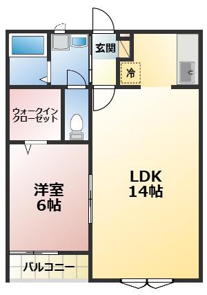 コモンステージ(1LDK/1階)の間取り写真