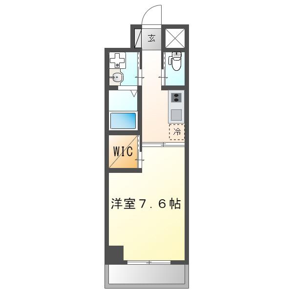 TIRAPALACE天神山(1K/3階)の間取り写真