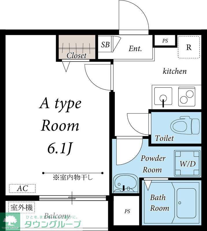 リブリ・西新宿(1K/3階)の間取り写真