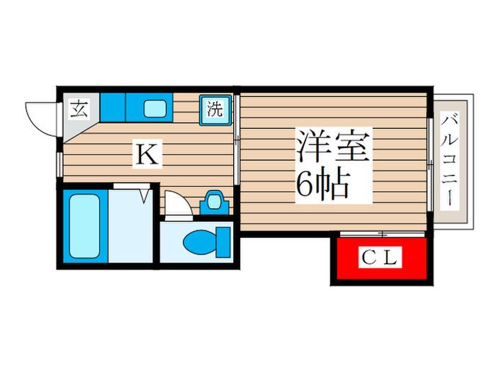 フォーブル船堀(1K/2階)の間取り写真